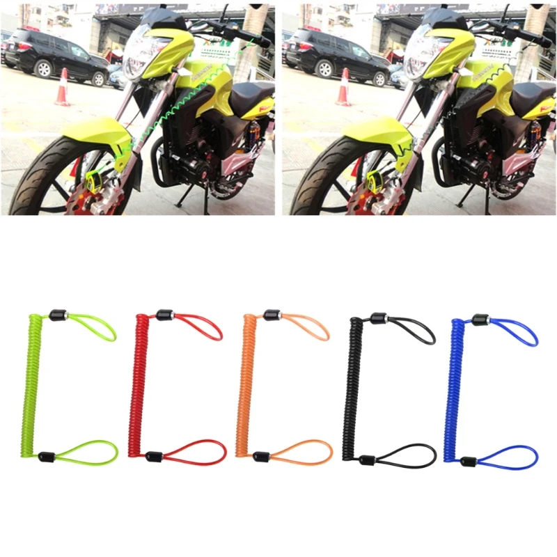 Мотоцикл сигнализация диск замок безопасности Весна Напоминание Кабель 150 см
