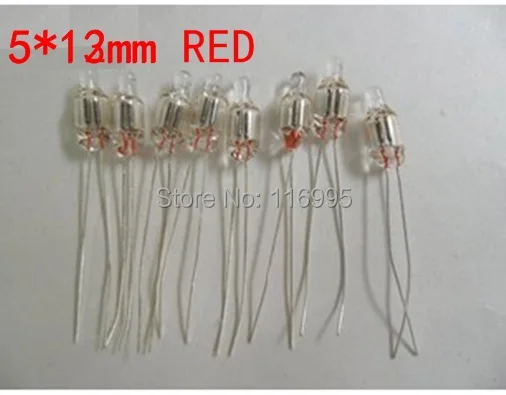 Бесплатная доставка Красный 5X12 Neonlight неоновая лампа световой индикатор 200 шт|lamp