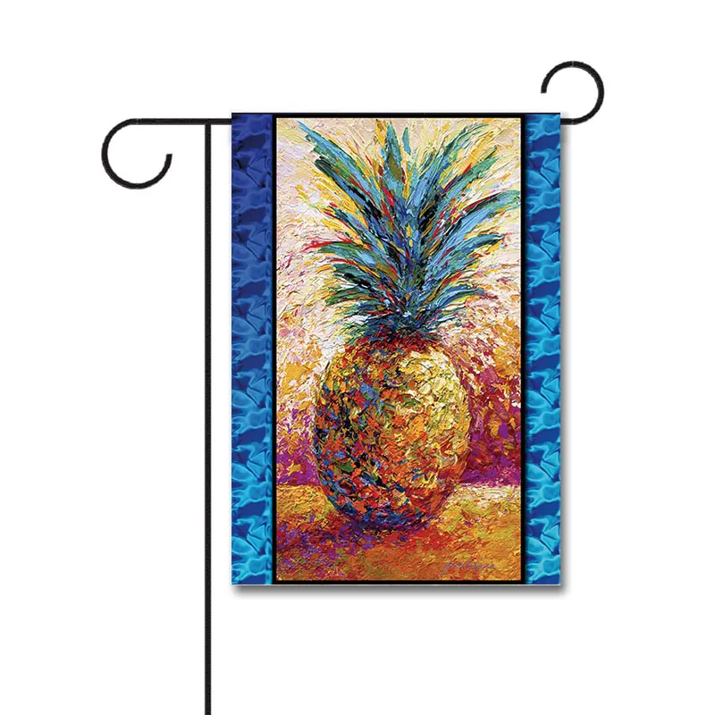 Флаг с ананасами на заказ двусторонний Садовый флаг из полиэстера 12 х18 дюймов без