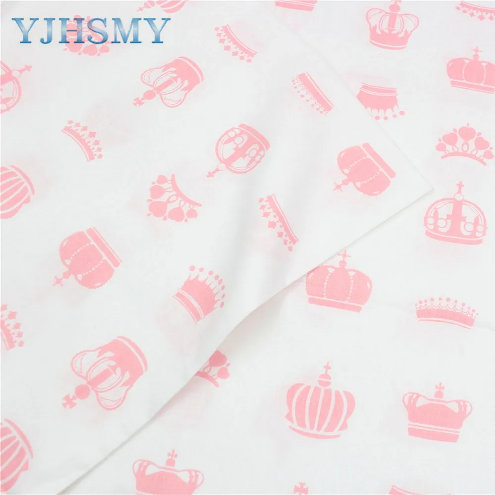 YJHSMY 177281 хлопковая ткань с короной ширина 50x160 см/шт набор постельного белья ручной