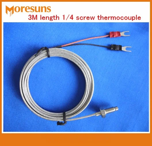 

Fast Free Ship 5pcs/lot 3M length 1/4 screw thermocouple