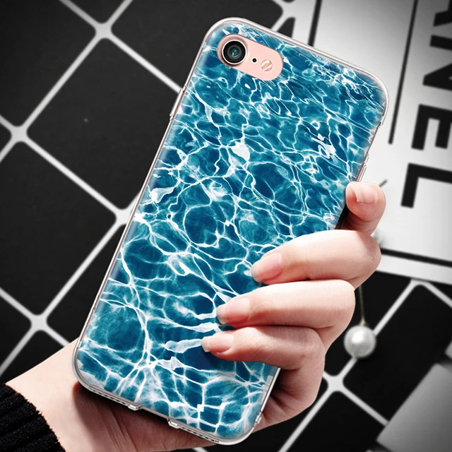 Чехол для iPhone 4, 4S, 5, 5S, SE, 6, 6 S, 7, 8 Plus, X, XR, XS Max, TPU, Fundas, защита от солнца, пляжа, морской воды, океанских волн, силиконовый чехол для телефона