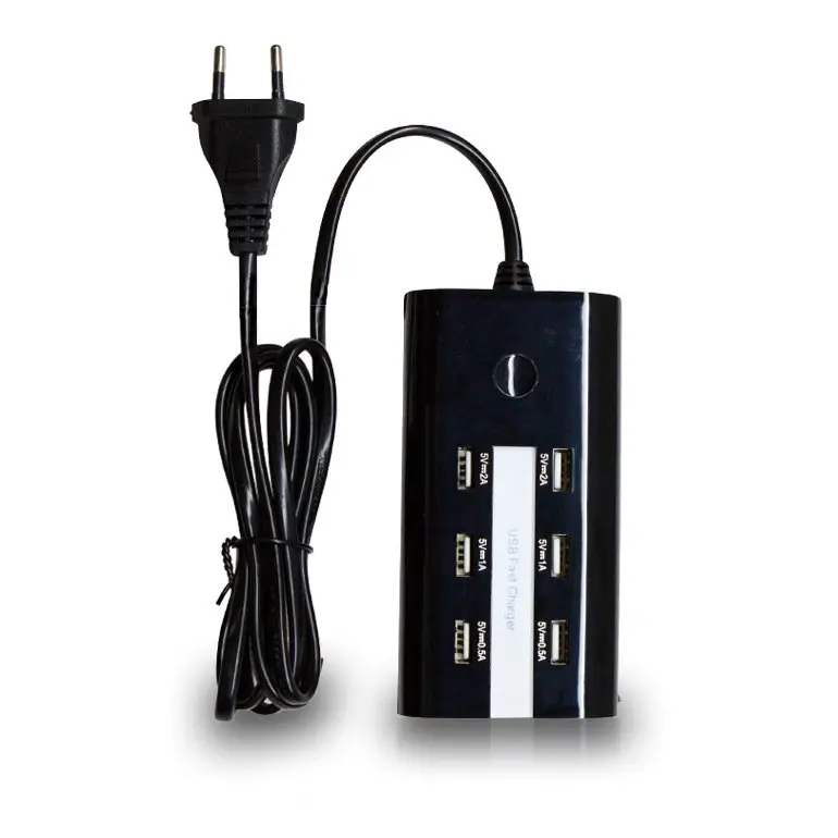 USB-розетка с 6USB-разъемами для зарядки многофункциональная легко носить собой