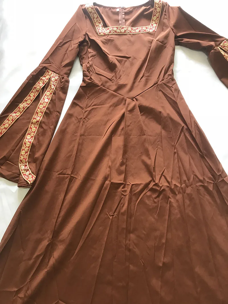 Medieval Renaissance Royalty Princess Costume For Women Vintage Theater Noble Dress Up Gown Lady Square Neck Maxi Clothes |