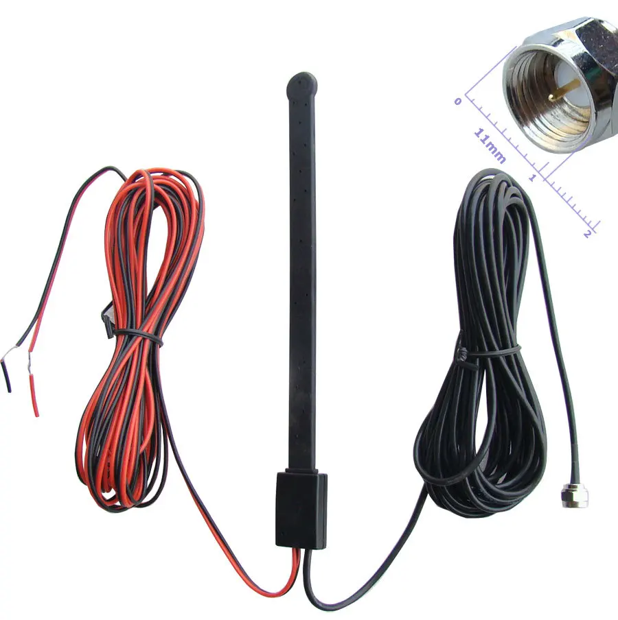 Цифровая антенна ATSC/DVB T с дополнительным усилителем + 12 В 5 метров 15 дБи (один