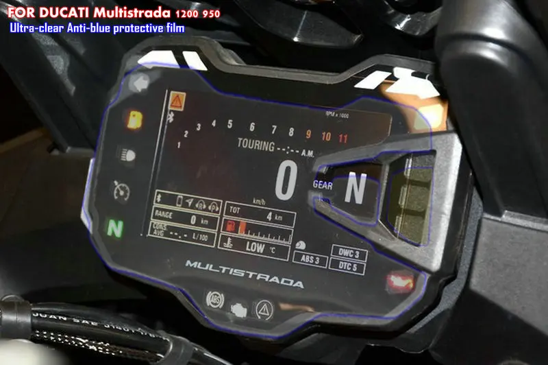 

Km table Protection Film for DUCATI Multistrada1200 950 protective film wear-resistant anti-ultraviolet Anti-blue light