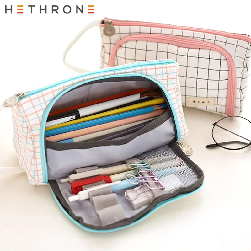 Hethrone Canvas Прекрасный Большой Вместительный Чехол-карандаш милый чехол-карандаш