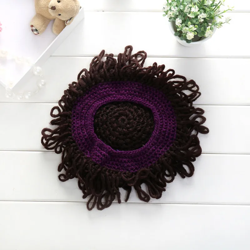 Зимняя детская ручная вязаная шапка для фотографа афро-мастер парик шляпа