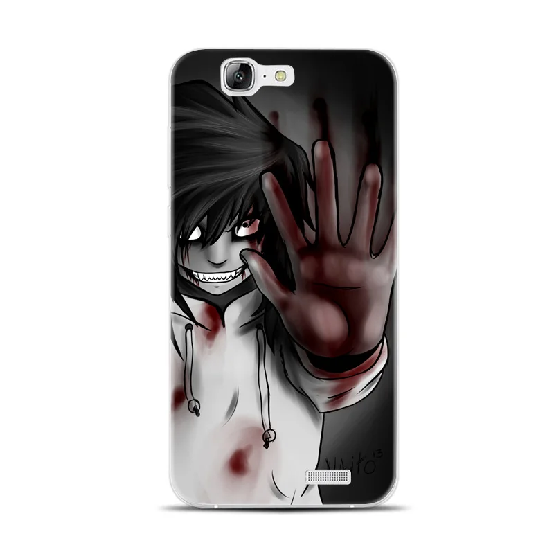 H099 Jeff The Killer Transparent Hard Thin Skin Case Cover For Huawei P8 P9 P10 Lite Plus 2017 Honor 8 9 6X |