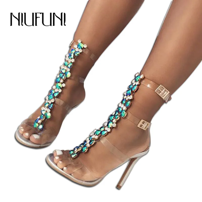 2020 женские сандалии стразы искусственные бриллиантовые на высоком каблуке