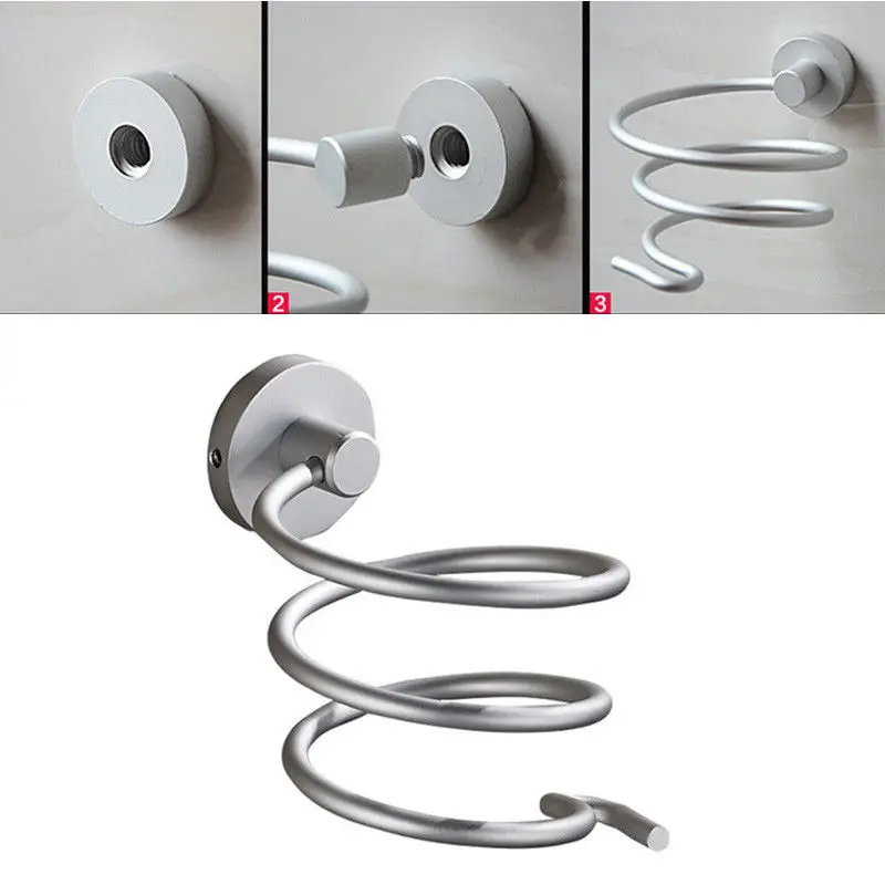 Multi Color Bathroom Organizer Hair Dryer Rack Aluminum Home Wall Mounted Holder Shelf Storage Stand Hooks Drop Shipping 2019 |