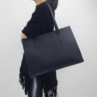 black big BENVICHED женская сумка из натуральной кожи модный портфель белая сумка на одно плечо сумка для путешествий c375 - Цвет: black big