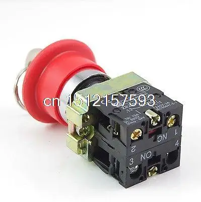 1 шт. красная кнопка аварийного остановки 1NO 1NC 22 мм|switch switch|switch pushbuttonswitch 22mm |