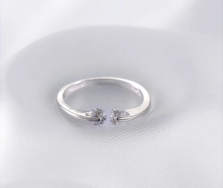 Beagloer Fashion Sparkling Zircon Silver Color Ring Women Engagement With Crystal Wedding Rings For Lady Jewelry Gift | Украшения и