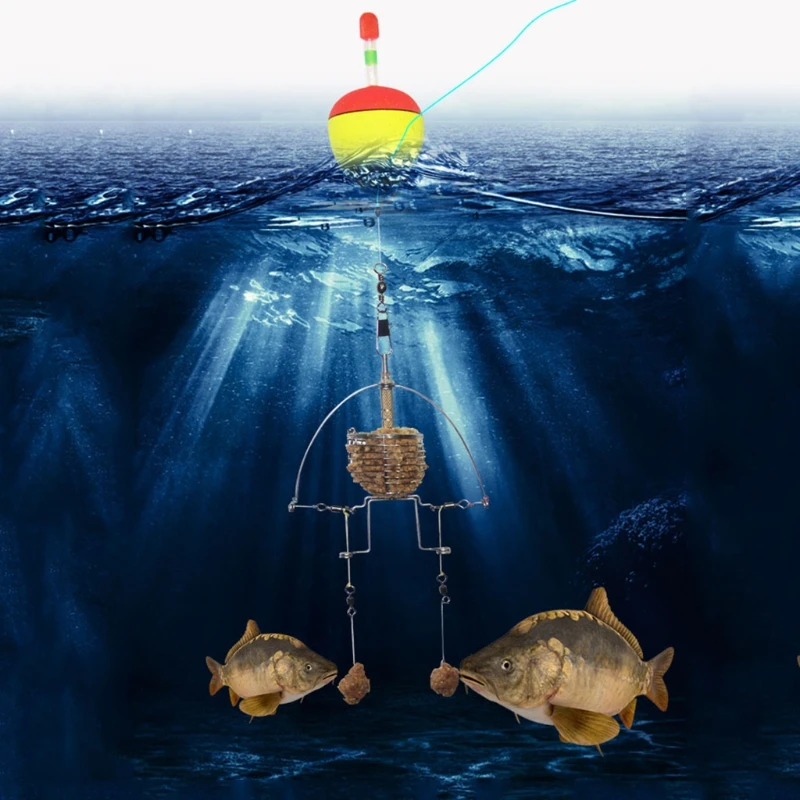 1 шт. Высококачественная кормушка для ловли рыбы из нержавеющей стали