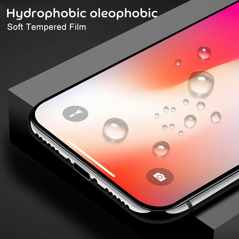 Мягкая защитная пленка для iPhone XS MAX XR X 8 7 6 S Plus Полный Клей ультратонкий протектор