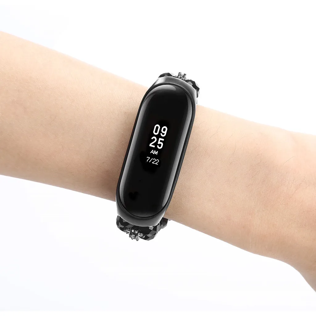 Сменный Хрустальный Браслет ремешок+ металлический чехол для Xiaomi Mi Band 4 умные аксессуары для часов Ремешок для браслета