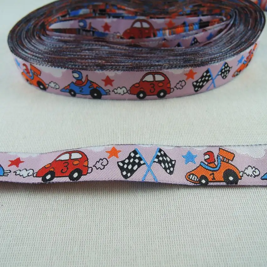 16 мм мультяшный узор, полимерная плетеная жаккардовая лента, отделка 10 ярдов/Лот, 5/8 дюйма, «сделай сам», швейный аксессуар ручной работы, доступ к собаке цепи CX46