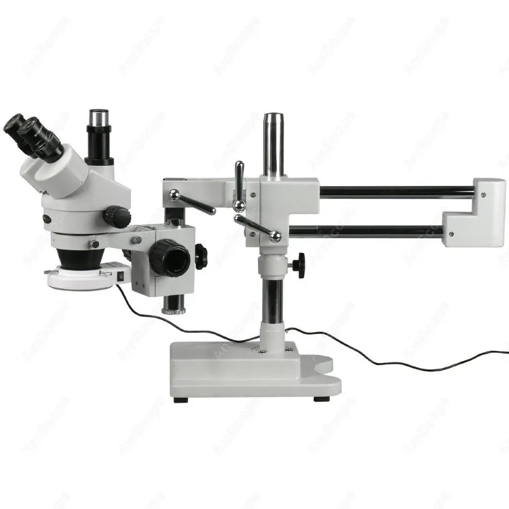 

Zoom Stereo Microscope--AmScope Supplies 7X-45X Circuit Inspection Trinocular Zoom Stereo Microscope with 56-LED Light