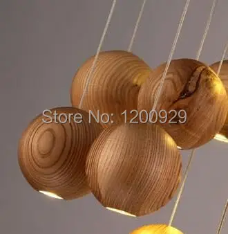 Креативный деревянный шар роскошные подвесные светильники Украшение дома