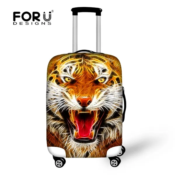 B0083 FORUDESIGNS/модный дорожный багажный Защитный чехол, крутой 3D эластичный мужской чемодан с изображением Льва тигра, чехлы для 18-30 дюймов на колесиках - Цвет: B0083