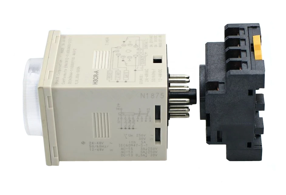 Время задержки многофункциональный таймер H3CR-A 12-48VDC/24-48VAC DPDT 11 контактов и гнездо