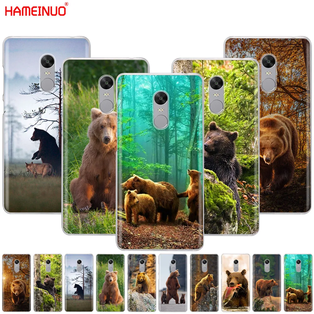 HAMEINUO одинарный Аляска коричневый медведь чехол для телефона Xiaomi redmi 5 4 1 1s 2 3 3s pro PLUS