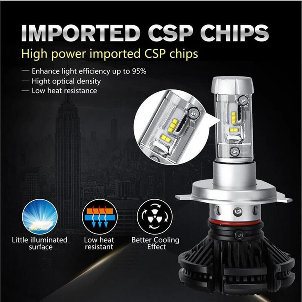 H8 H9 H11 светодиодные лампы для автомобильных фар CSP чип 50 Вт 6000LM 3000 К 6500 к 8000