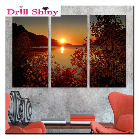 DIY пользовательские фото, 3 шт./компл. 5D DIY Алмазная картина 