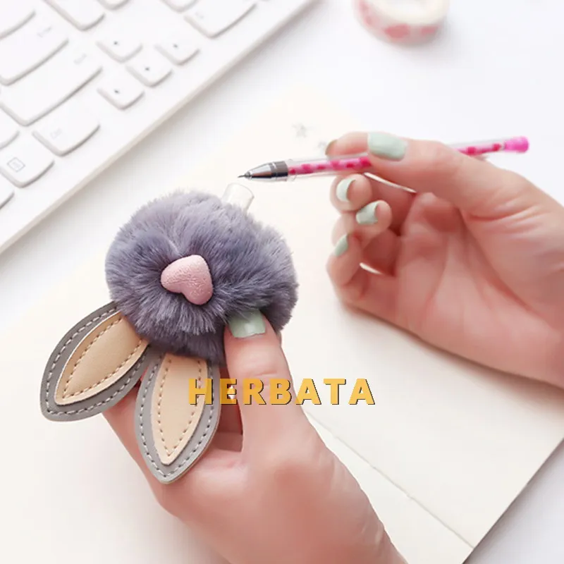 Любовь лицо кролик ухо теплый шар Плюшевые Kawaii Канцелярские товары корейский Escolar Papelaria подарок Офисные материалы для школы Студенческие принадлежности