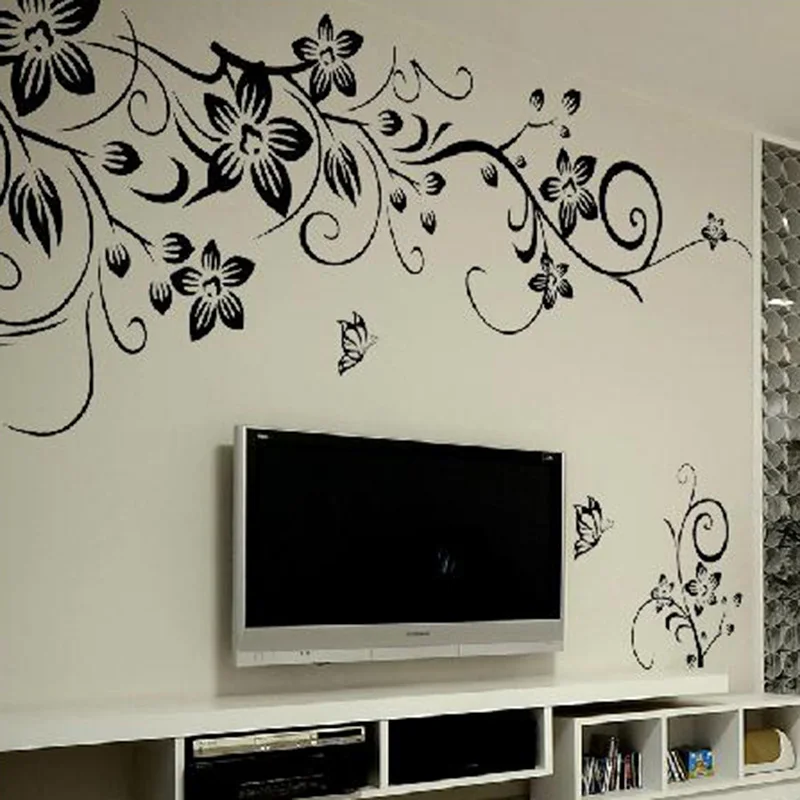 31 4 &quotx 51 1&quot цветок ротанга Бабочка DIY Съемный художественный виниловый Цитата
