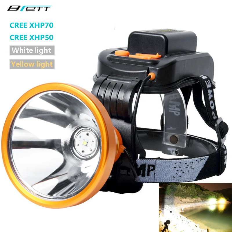 Фара Cree xhp70 или Xhp50 налобный фонарь встроенный 6*18650 литиевая батарея Прямая