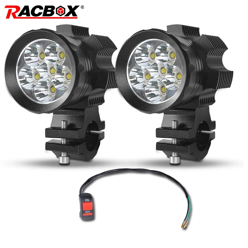 2 шт. универсальный упор 6 чипов головной светильник водить мотоцикл туман DRL мото