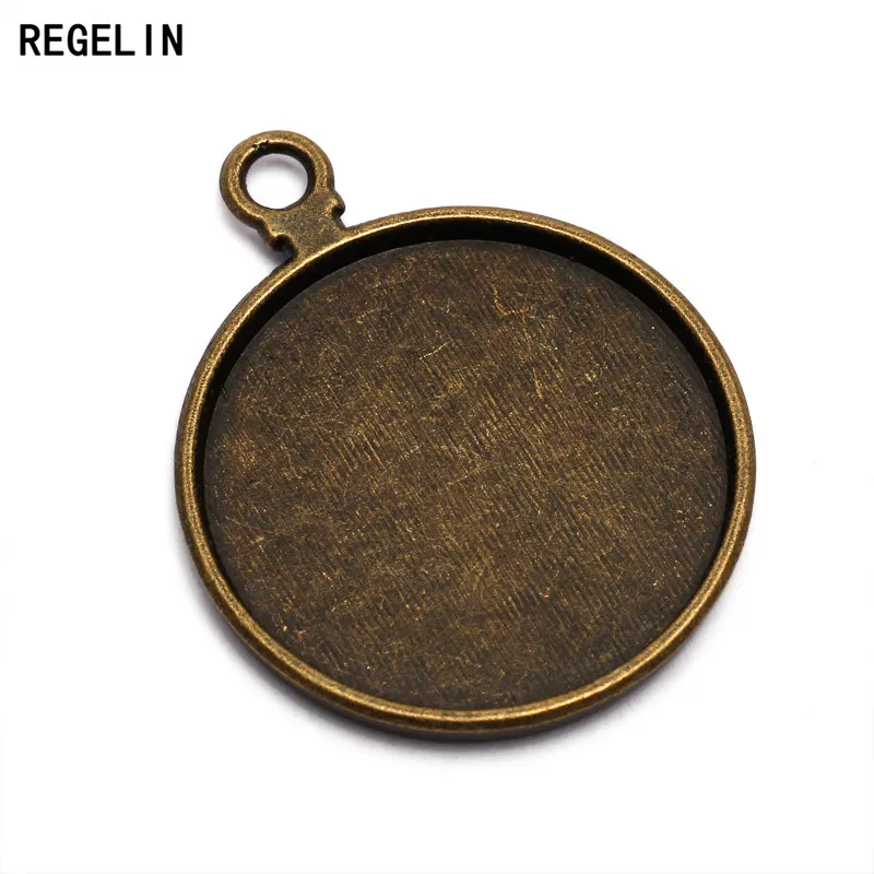 REGELIN ювелирные изделия круглая античная бронза часы настройки кабошона пустая