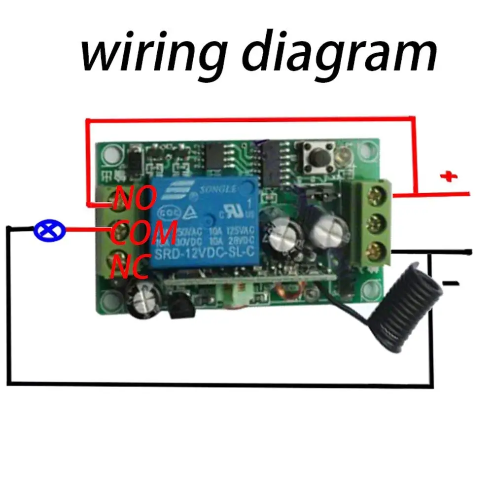 DC 12V 10A 1CH беспроводной Радиочастотный переключатель света дистанционное