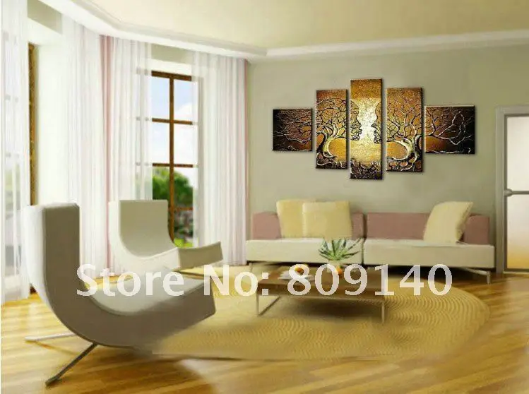 Абстрактная живопись маслом холст Бронза Дерево Пара Портрет Любовь качество