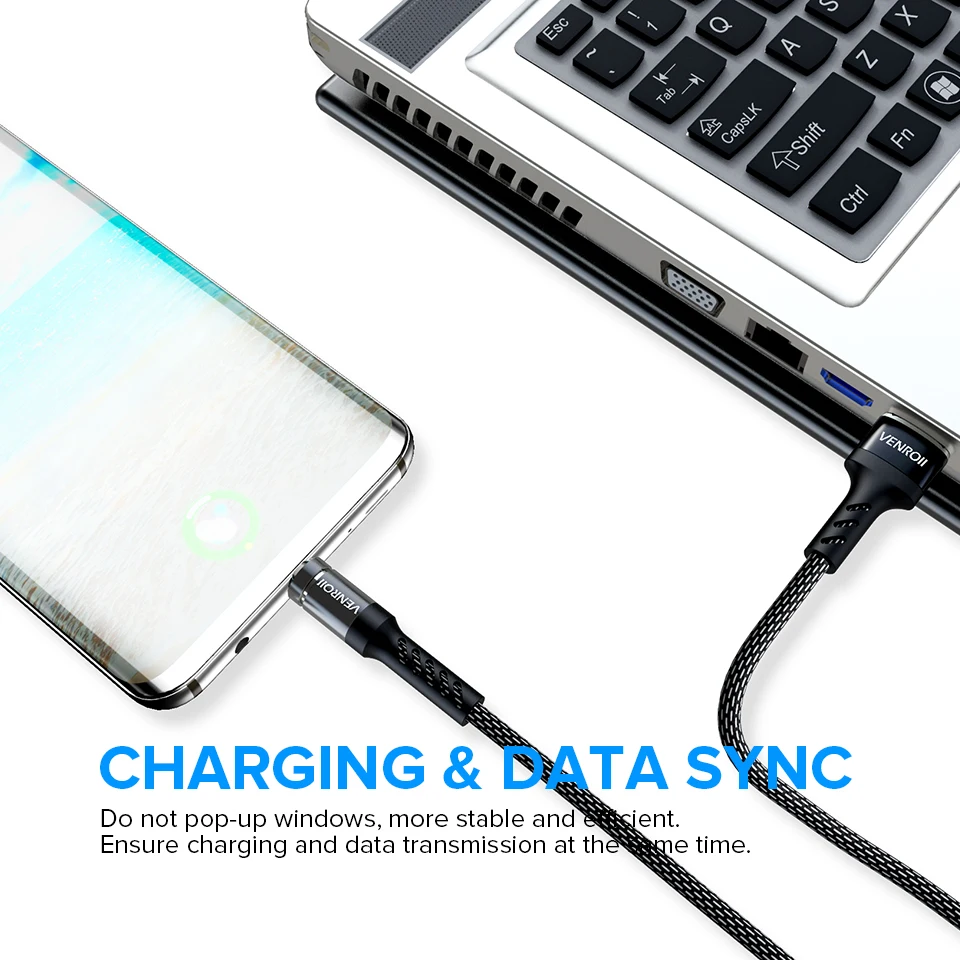 Venroii Micro USB кабель для зарядки и синхронизации данных 1 м шнур зарядного устройства для телефона samsung S7 J5 huawei Honor 9I 8X Xiaomi Redmi Note 5 4