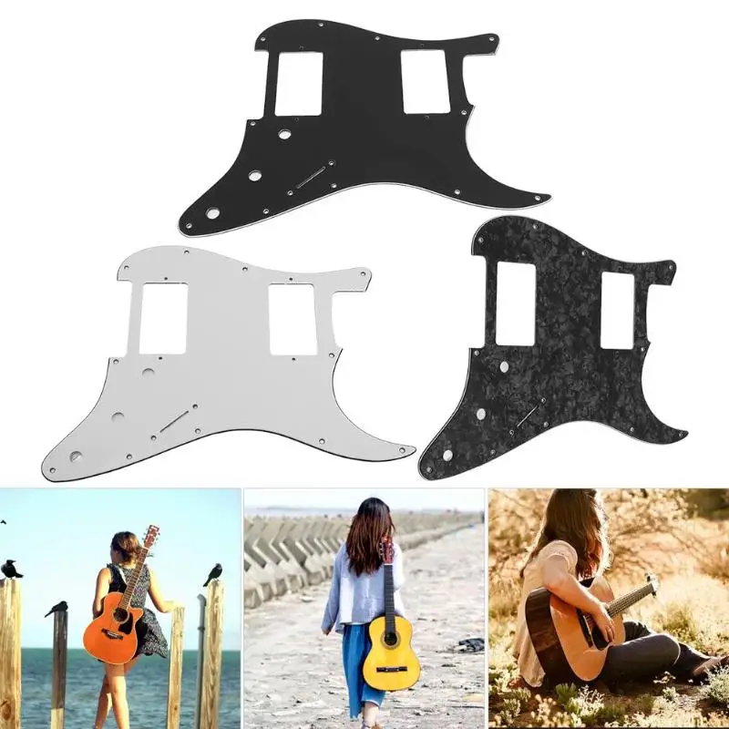 1 шт. 3ply Strat Pickguard с HH макетом электрогитары части панели музыкальный инструмент Аксессуары для гитары