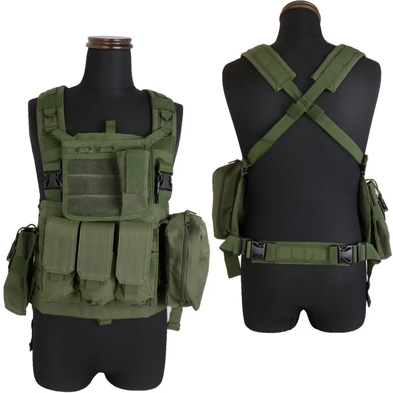 OD RRV Molle тактические жилеты Военная нагрудная установка армейская Боевая бронежилет для стрельбы охотничья Экипировка Wargame Пейнтбол страйкбол жилет - Цвет: OD