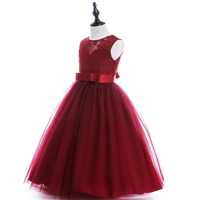 A-line kids dresses girls long style party dress 2 colors 8 10 12 14 16 Years teens clothes teenagers wedding | Детская одежда и