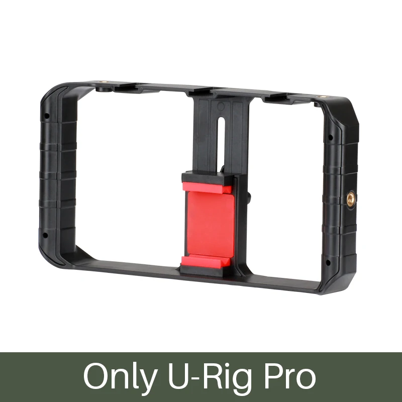 Only U-Rig Pro Ulanzi U-Rig Pro смартфон видео Риг w 3 башмак крепления для съемки фильмов Чехол ручной телефон видео стабилизатор Ручка штатив крепление стенд - Цвет: Only U-Rig Pro