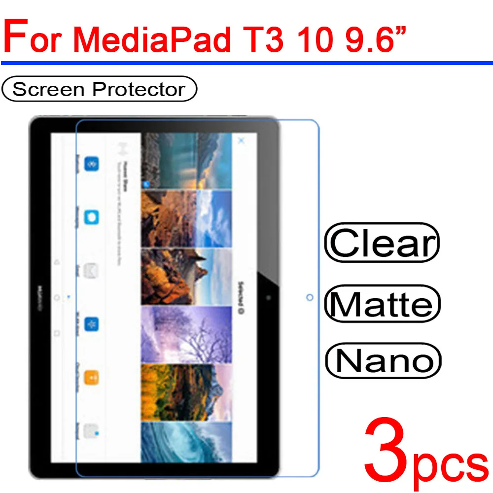 3 шт. Ультра прозрачная мягкая ЖК-защитная пленка для экрана Huawei Mediapad T3 10 7 0 8 3G WIFI