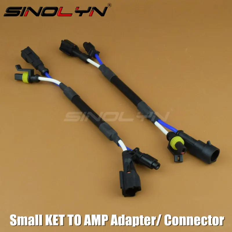 Маленький AMP-KET HID ксеноновая лампа лампы балласты разъем преобразования провода комплект провода кабель адаптер разъем 2 шт