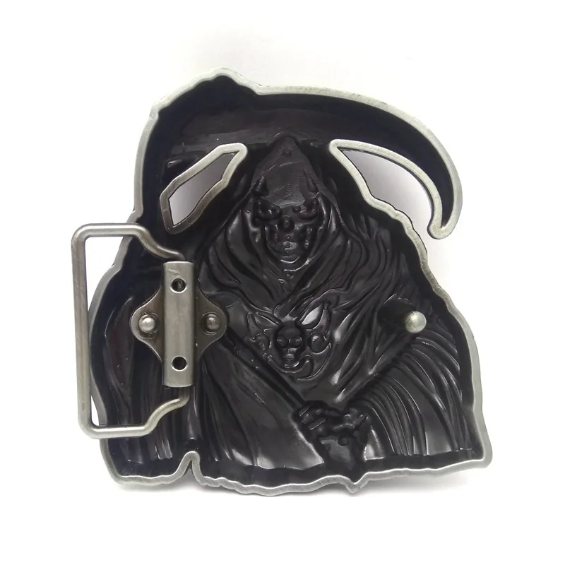 Punk Rock Cowboy Mens Belts with Skull Reaper's Scythe Big Metal Buckle Cinturon Hombre Cinto Masculino Riem Kemer Cintura Uomo |