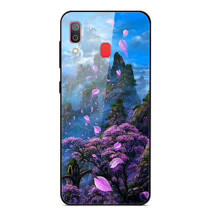 B для samsung Galaxy A30 чехол A 30 стеклянный жесткий чехол для телефона s для samsung Galaxy A30 чехол A20 Мягкий Бампер закаленное покрытие 6,4