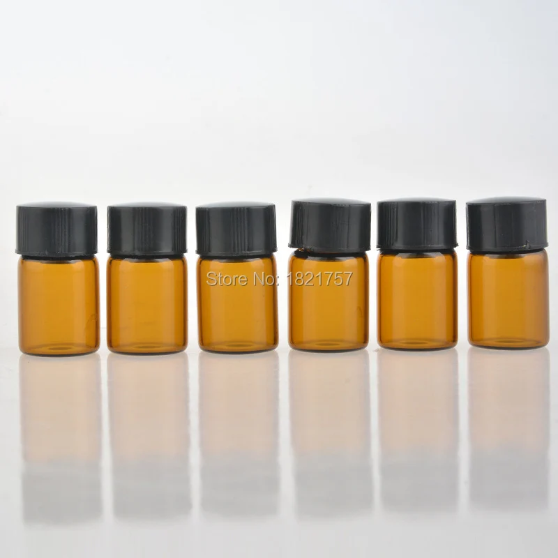 Мини-флакон из янтарного стекла 2 мл флакон с коричневым янтарным образцом