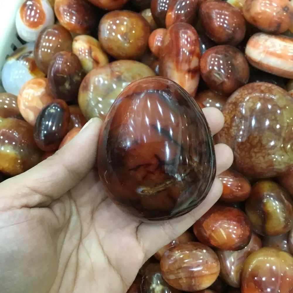 

Natural Carnelian Red Agate crystal palm stone for healing