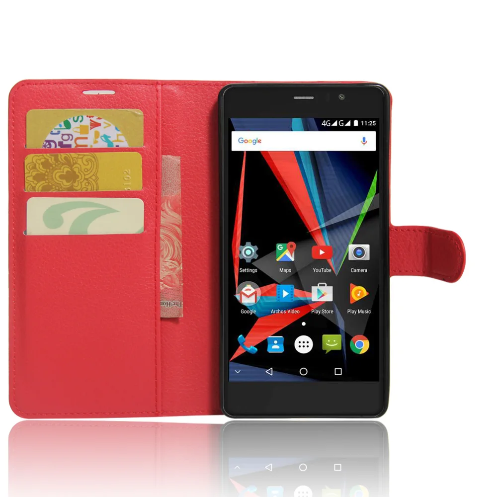 Archos 55 diamond селфи Дело Роскошный кошелек кожаный чехол для сотовый телефон В виде