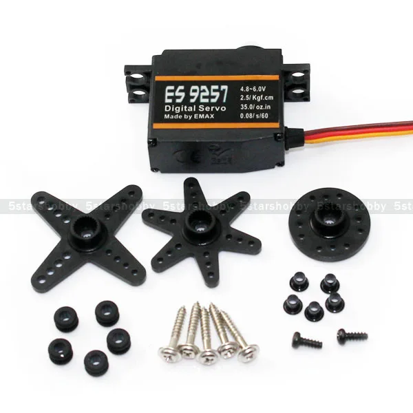 EMAX ES9257 микро Цифровой 3D хвостовой сервопривод 2 5 кг/0 05 сек для вертолета 450 500 |
