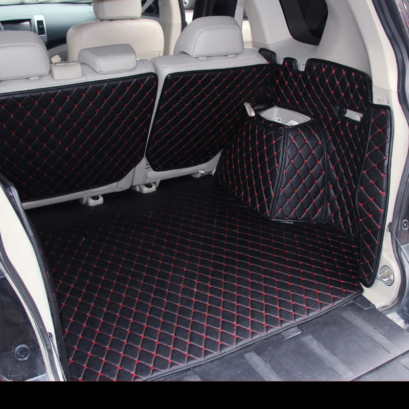 Волокна кожи багажник автомобиля коврик для mitsubishi outlander 2006 2007 2008 2009 2010 2011 2012 2013 2nd generation автомобильные аксессуары